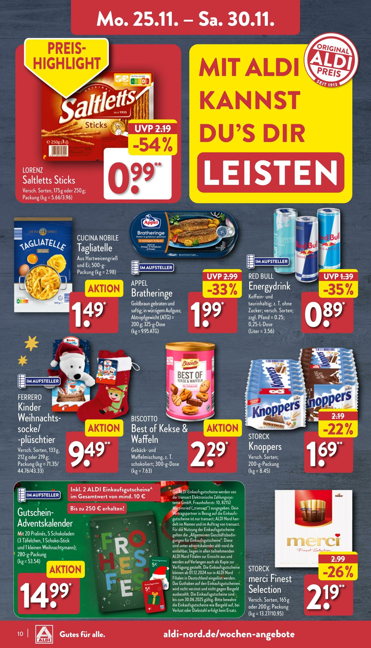 Prospekt Aldi-Nord 18.11.2024 - 23.11.2024