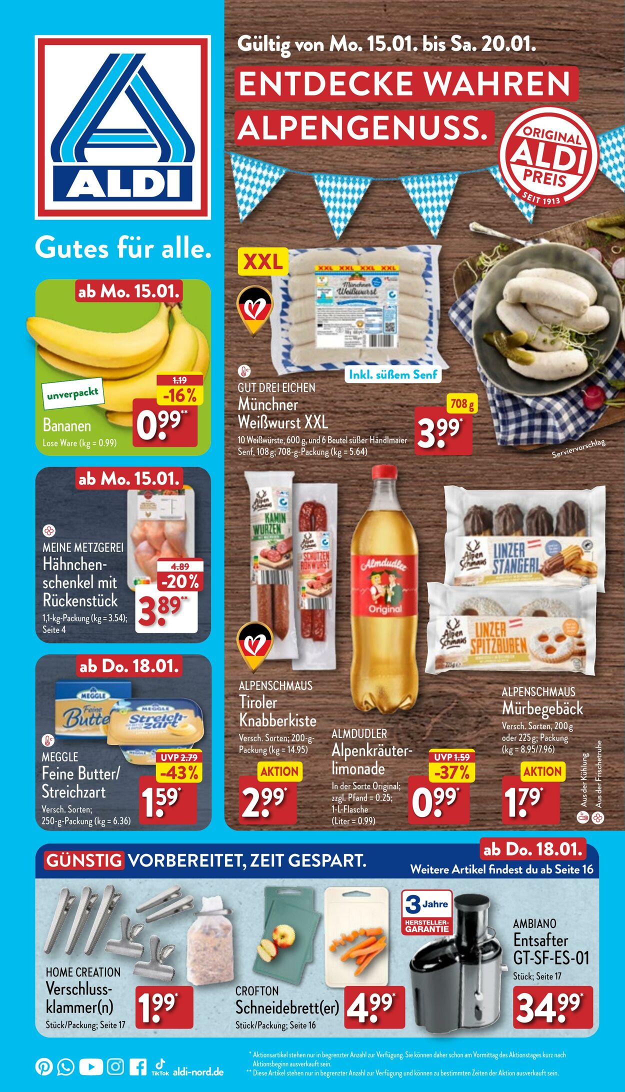 Prospekt Aldi-Nord 15.01.2024 - 20.01.2024