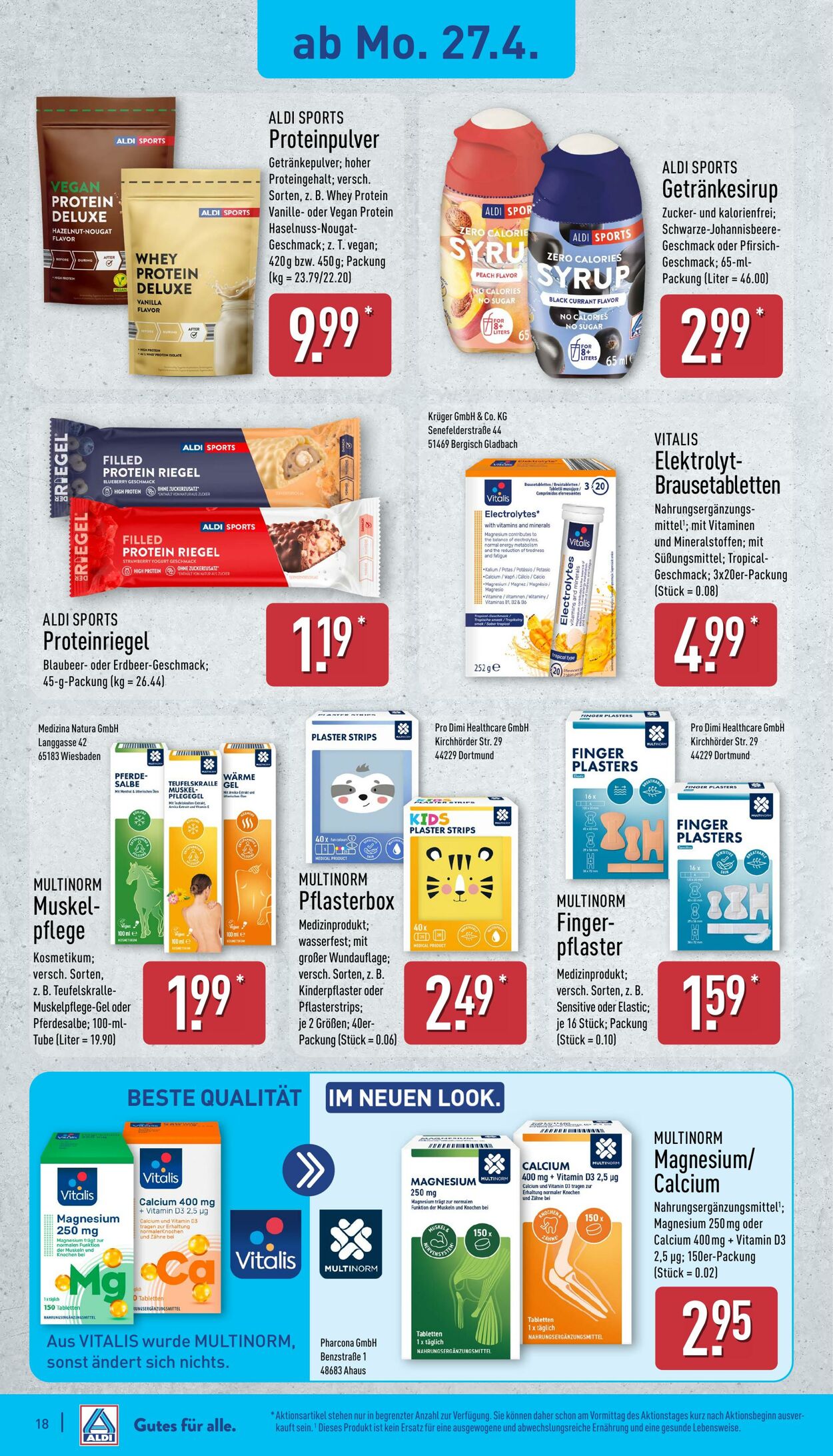 Prospekt Aldi-Nord 20.04.2026 - 25.04.2026