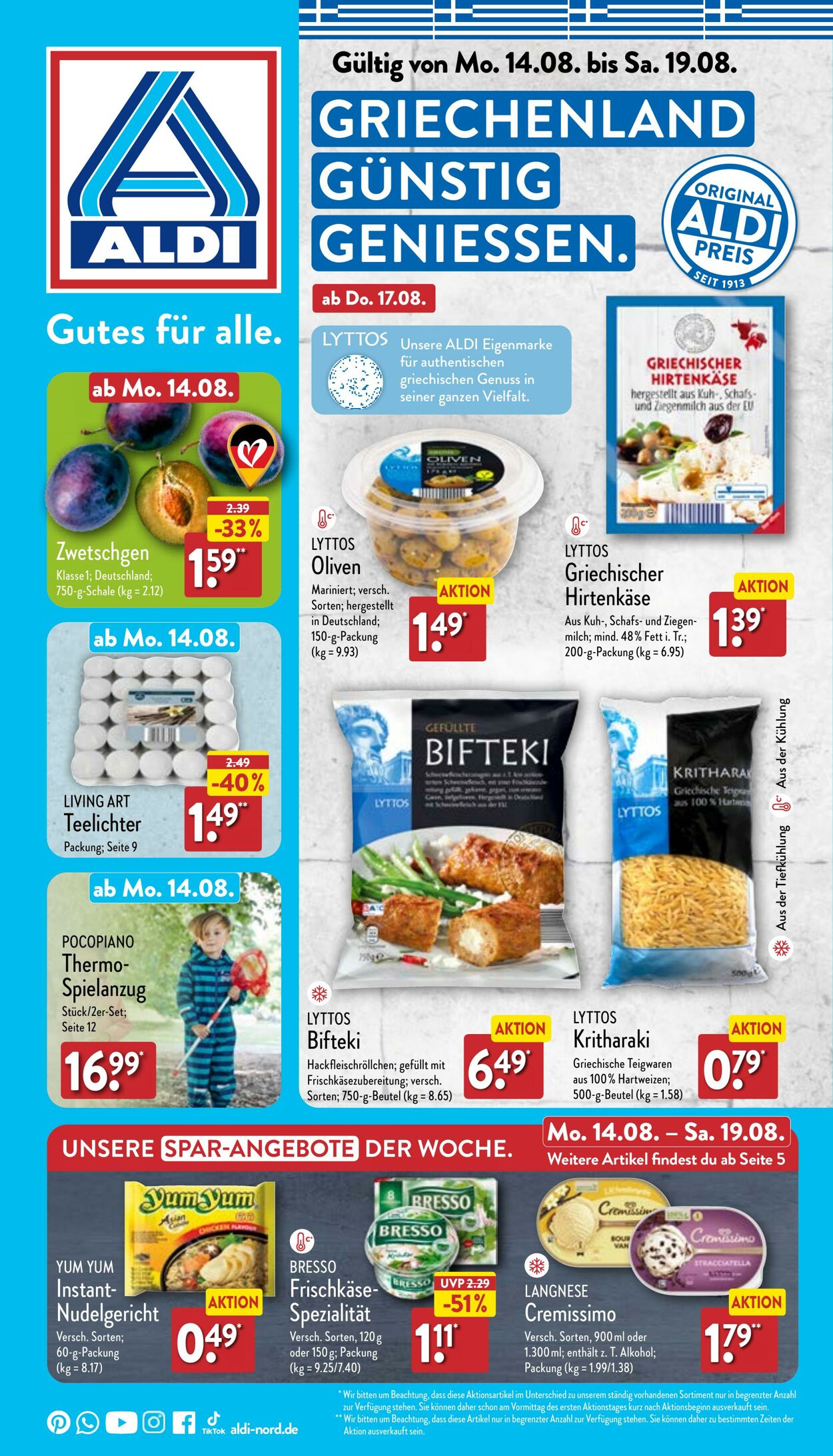 Prospekt Aldi-Nord 14.08.2023 - 19.08.2023