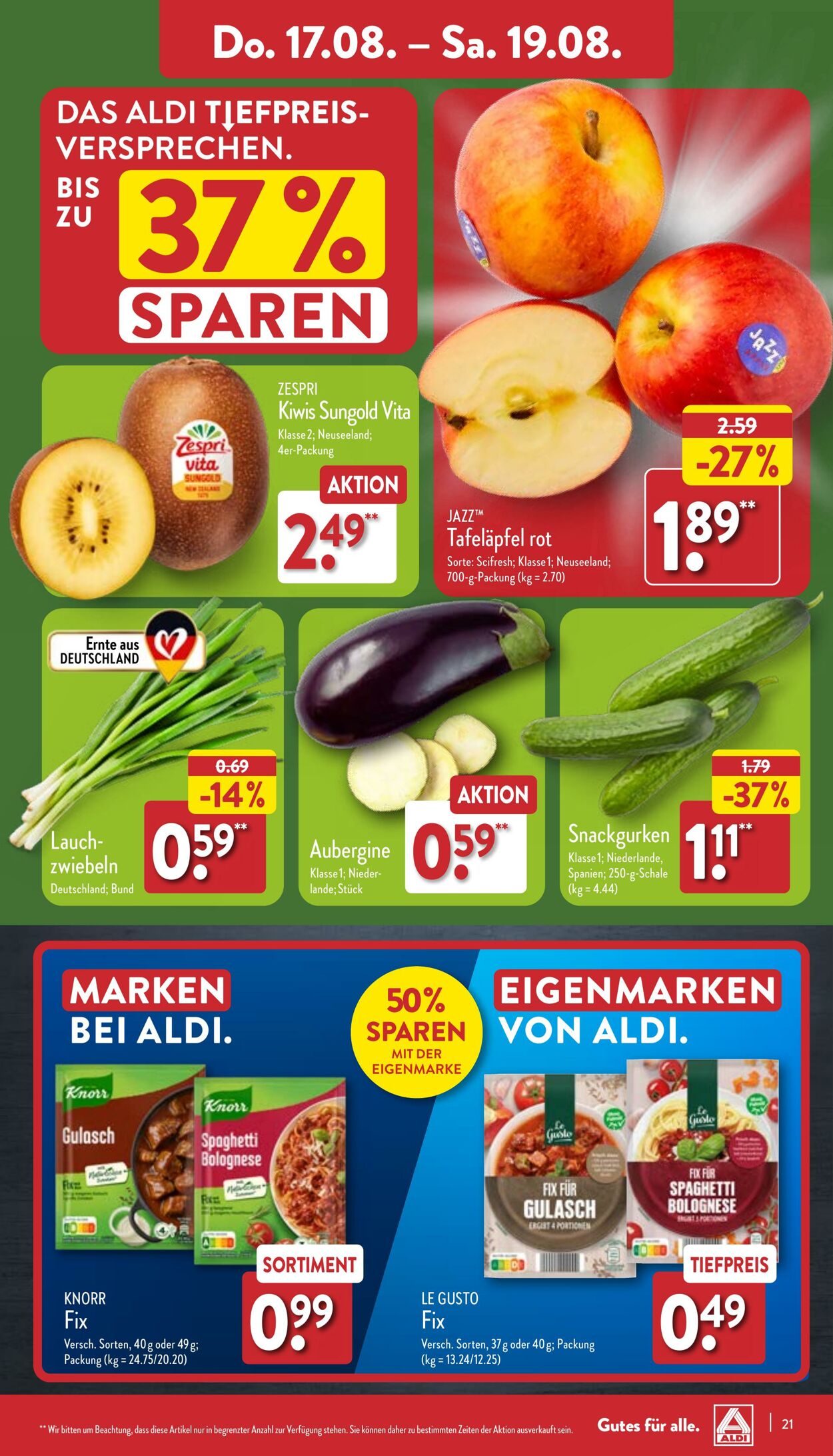 Prospekt Aldi-Nord 14.08.2023 - 19.08.2023