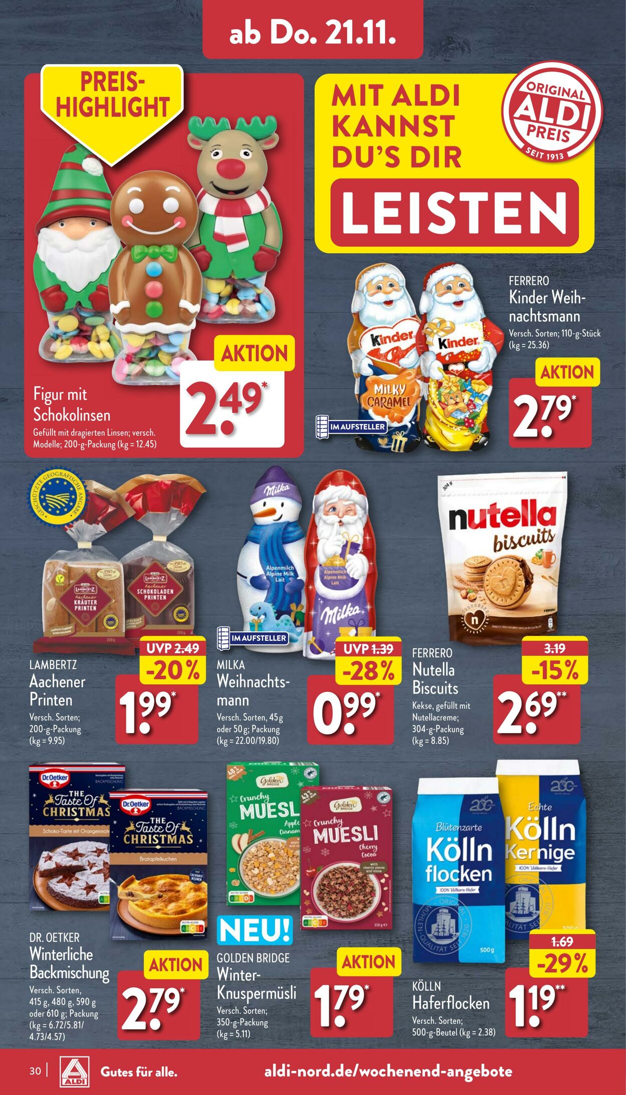 Prospekt Aldi-Nord 11.11.2024 - 16.11.2024