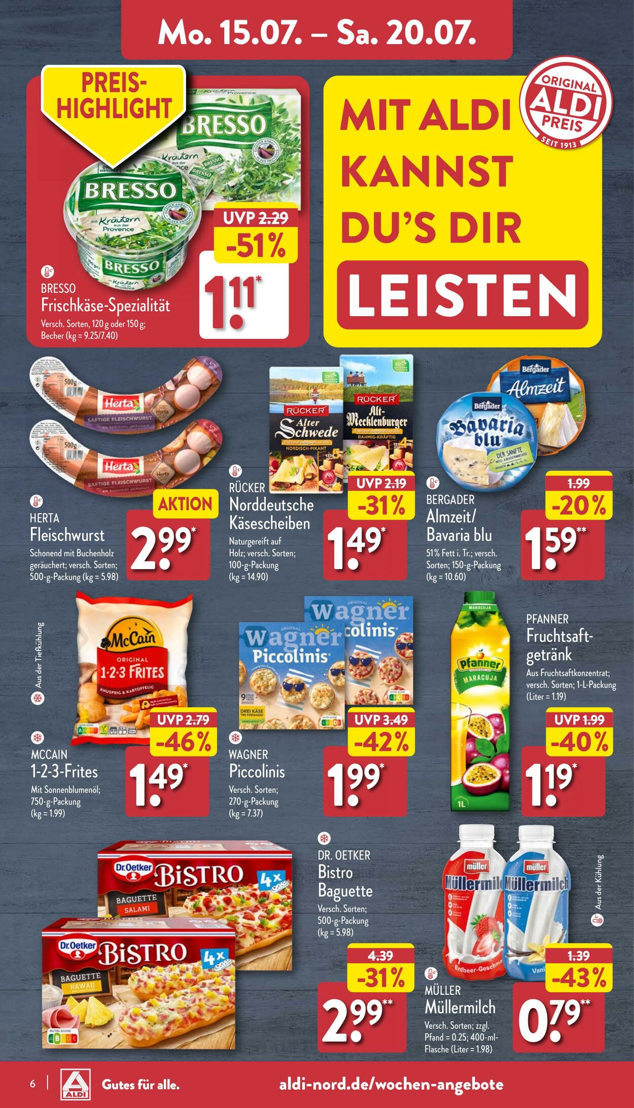 Prospekt Aldi-Nord 08.07.2024 - 13.07.2024