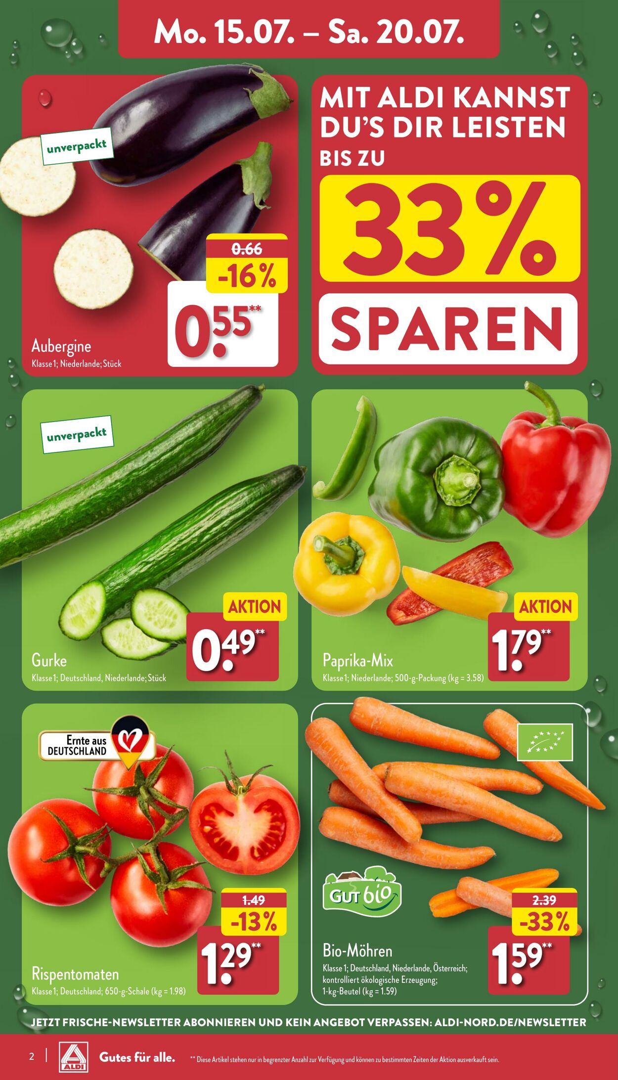 Prospekt Aldi-Nord 08.07.2024 - 13.07.2024