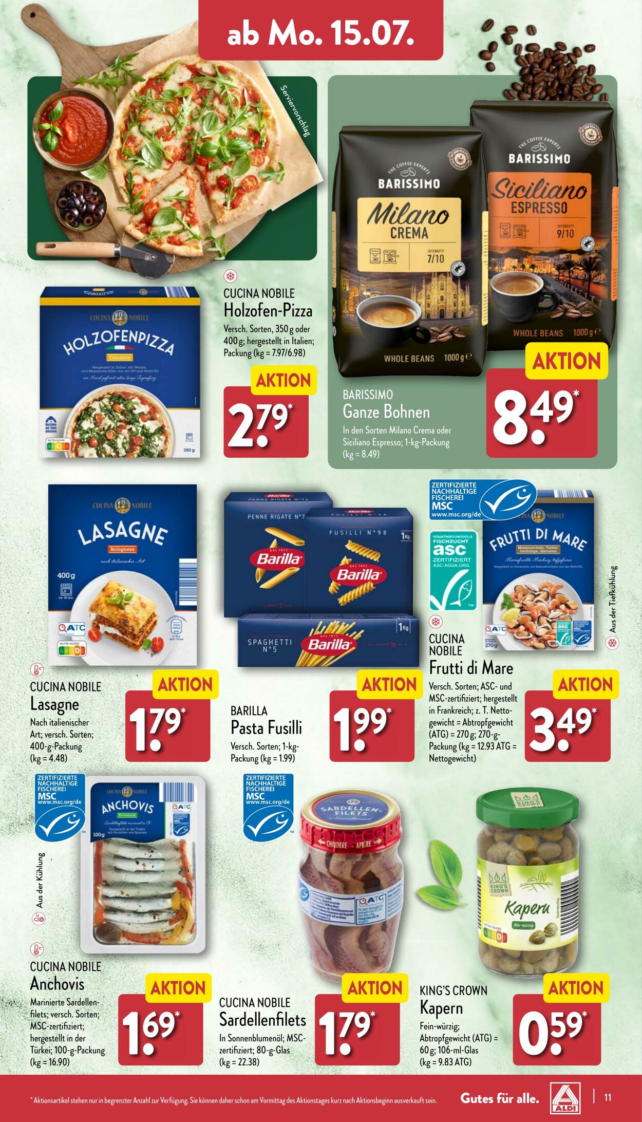 Prospekt Aldi-Nord 08.07.2024 - 13.07.2024