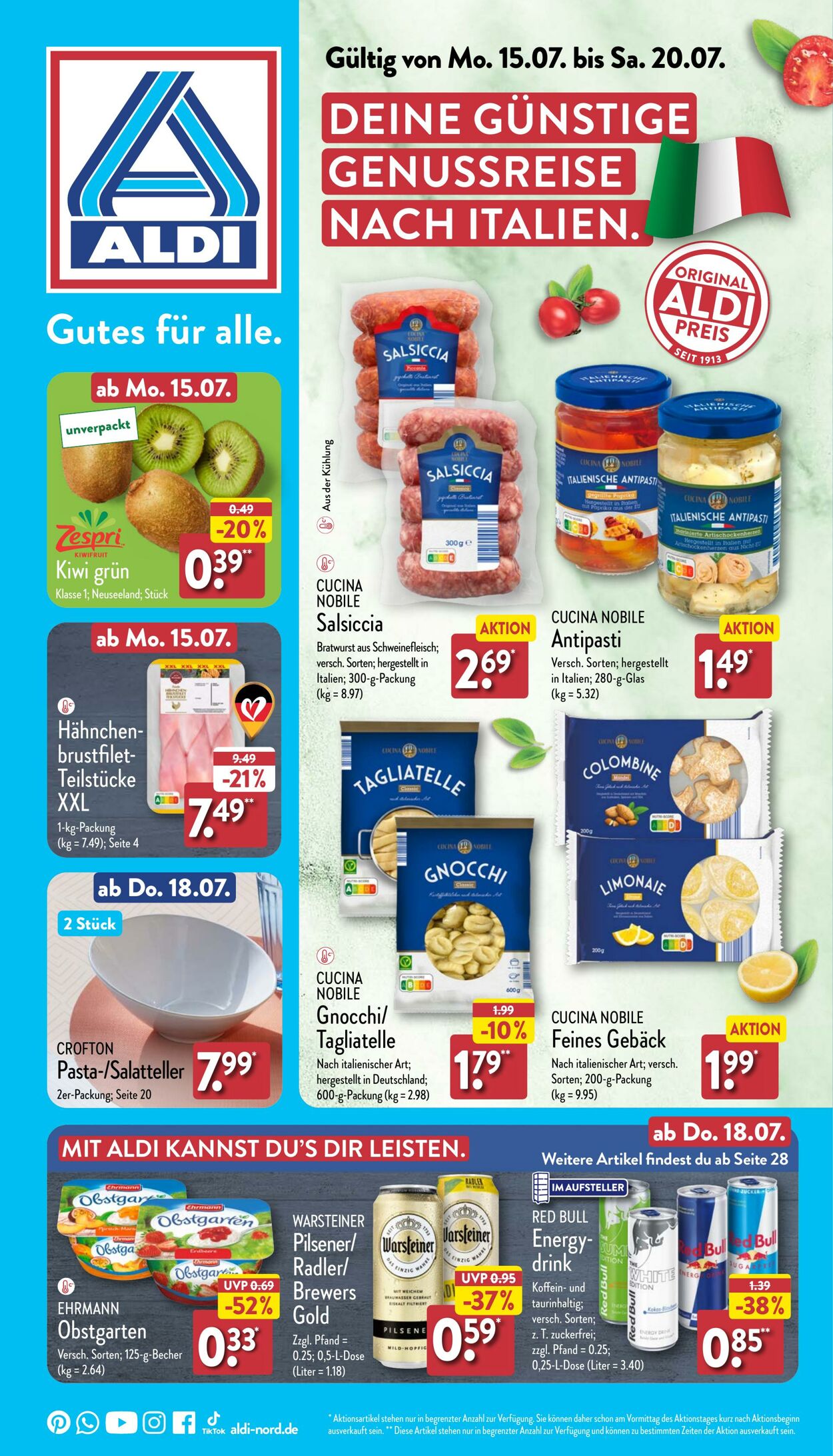 Prospekt Aldi-Nord 08.07.2024 - 13.07.2024