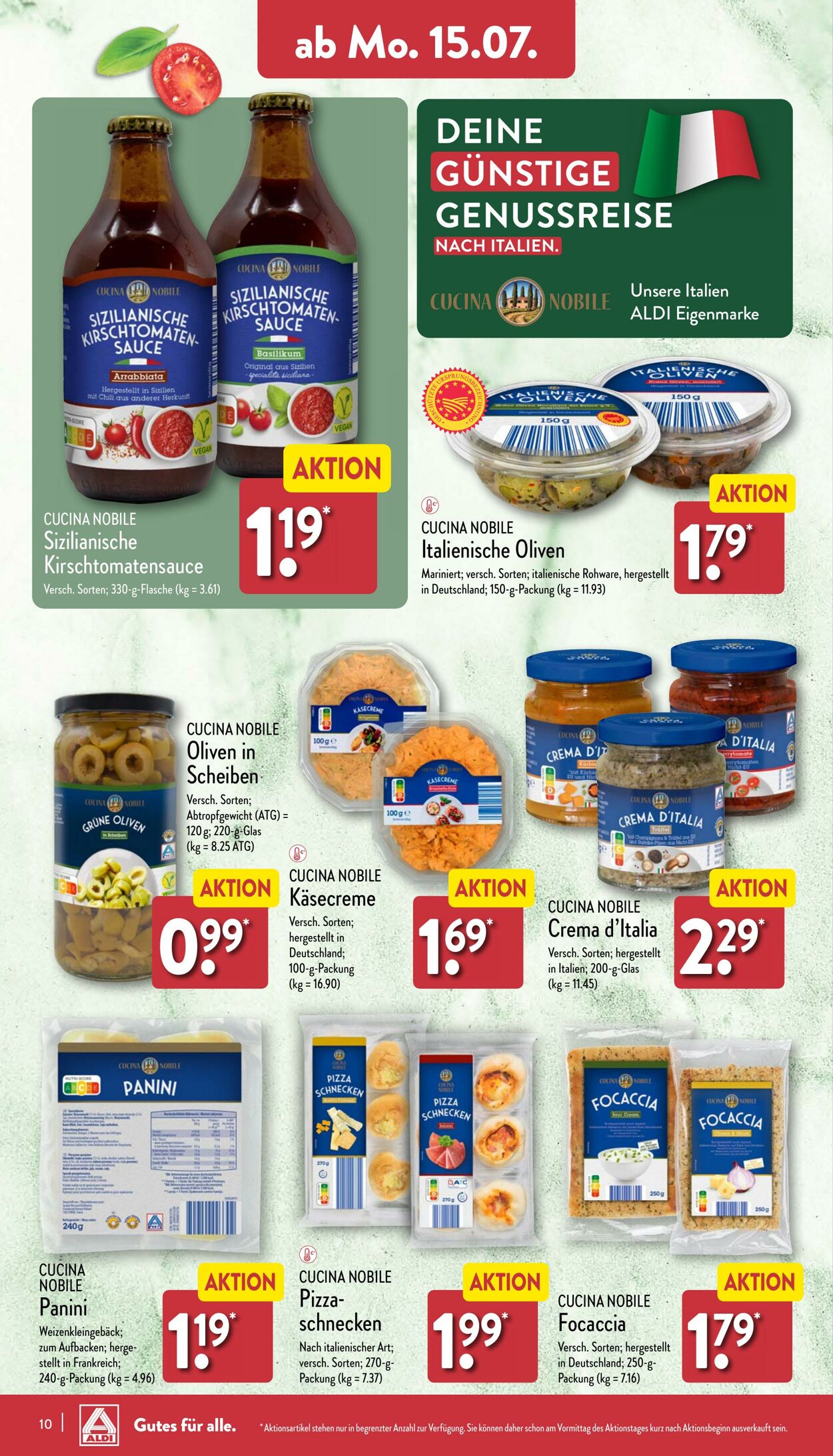 Prospekt Aldi-Nord 08.07.2024 - 13.07.2024