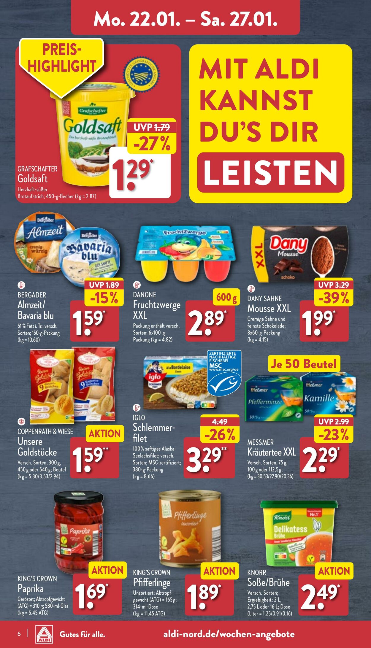 Prospekt Aldi-Nord 22.01.2024 - 27.01.2024