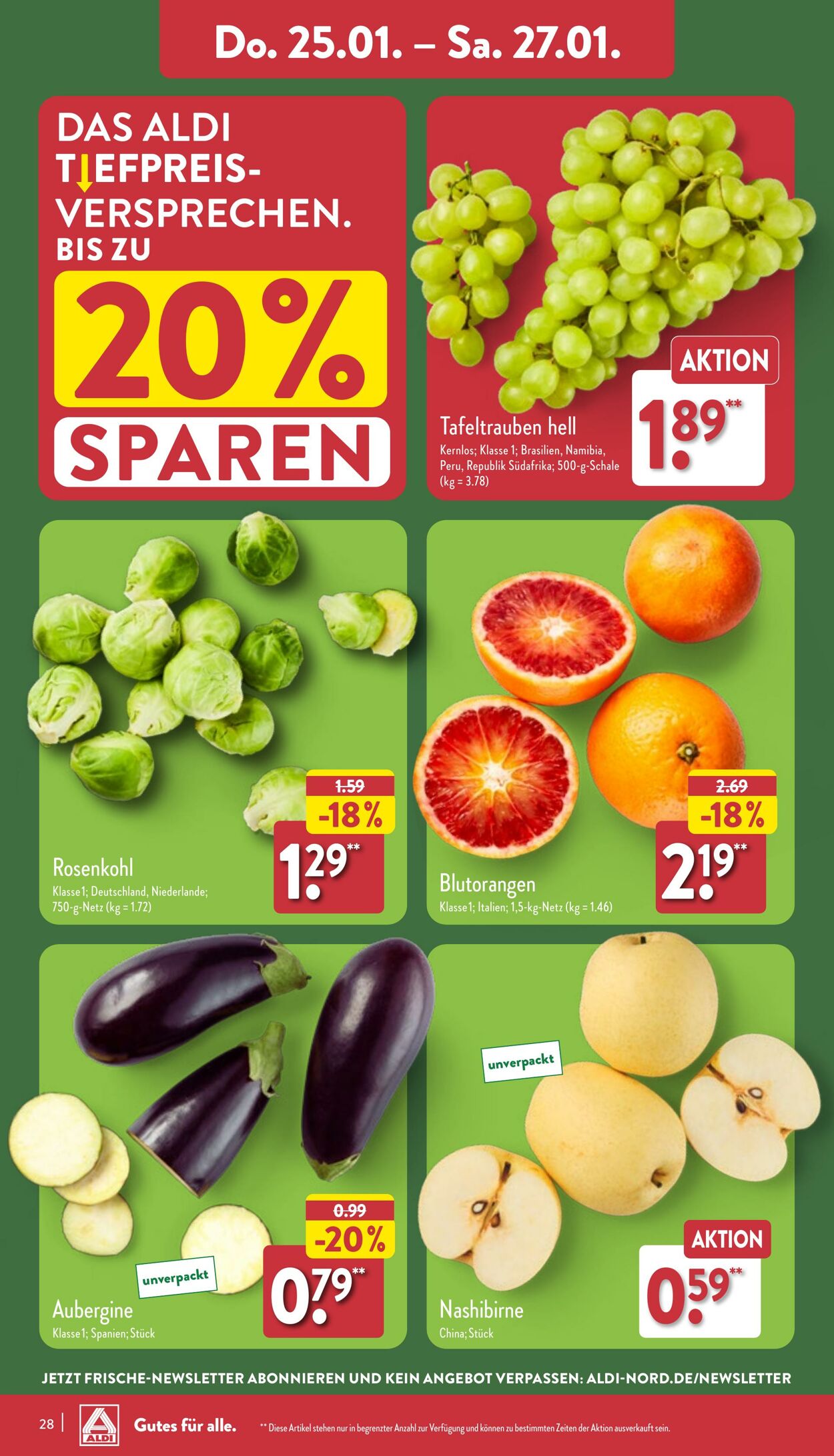 Prospekt Aldi-Nord 22.01.2024 - 27.01.2024