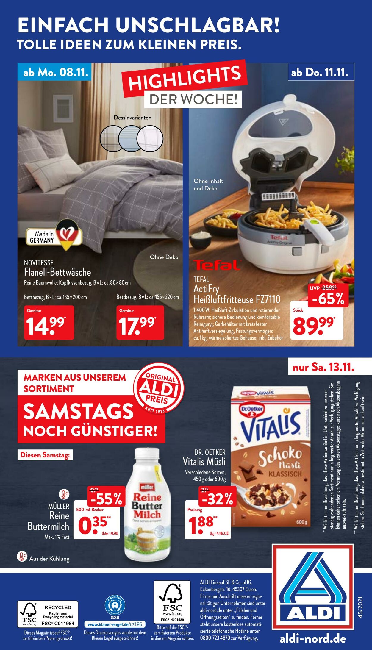 Prospekt Aldi-Nord 08.11.2021 - 14.11.2021