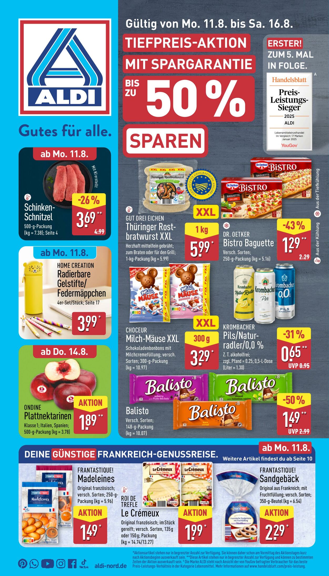 Prospekt Aldi-Nord 11.08.2025 - 16.08.2025