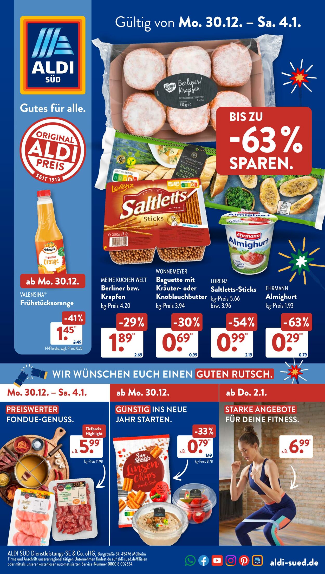 Prospekt ALDI SÜD 30.12.2024 - 04.01.2025