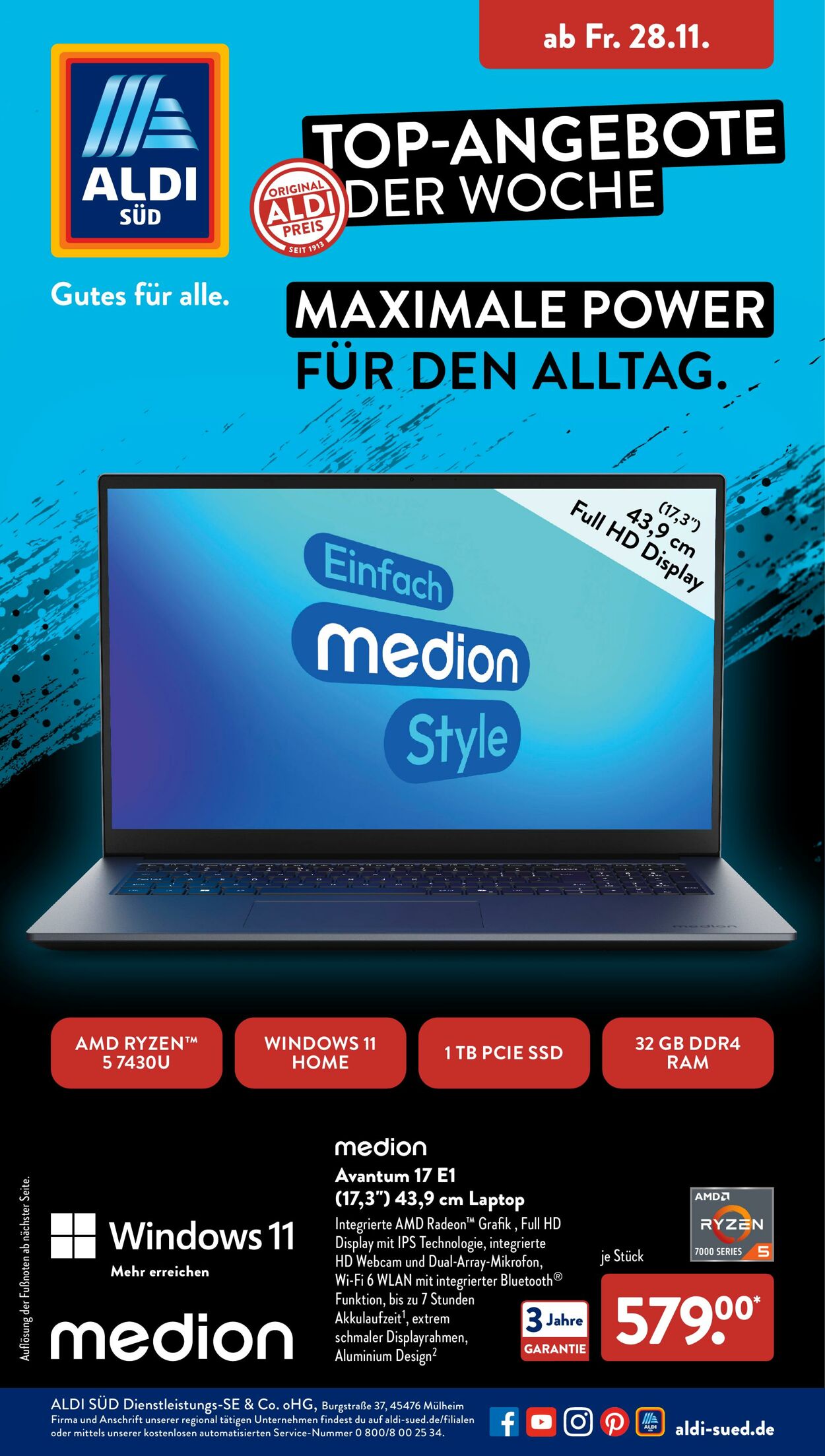 Prospekt ALDI SÜD 24.11.2025 - 01.12.2025
