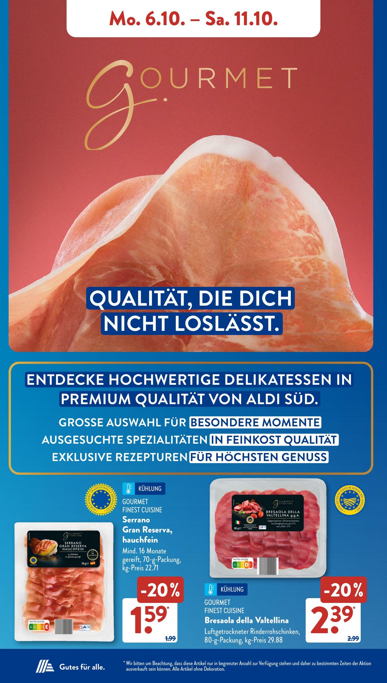 Prospekt ALDI SÜD 06.10.2025 - 20.10.2025