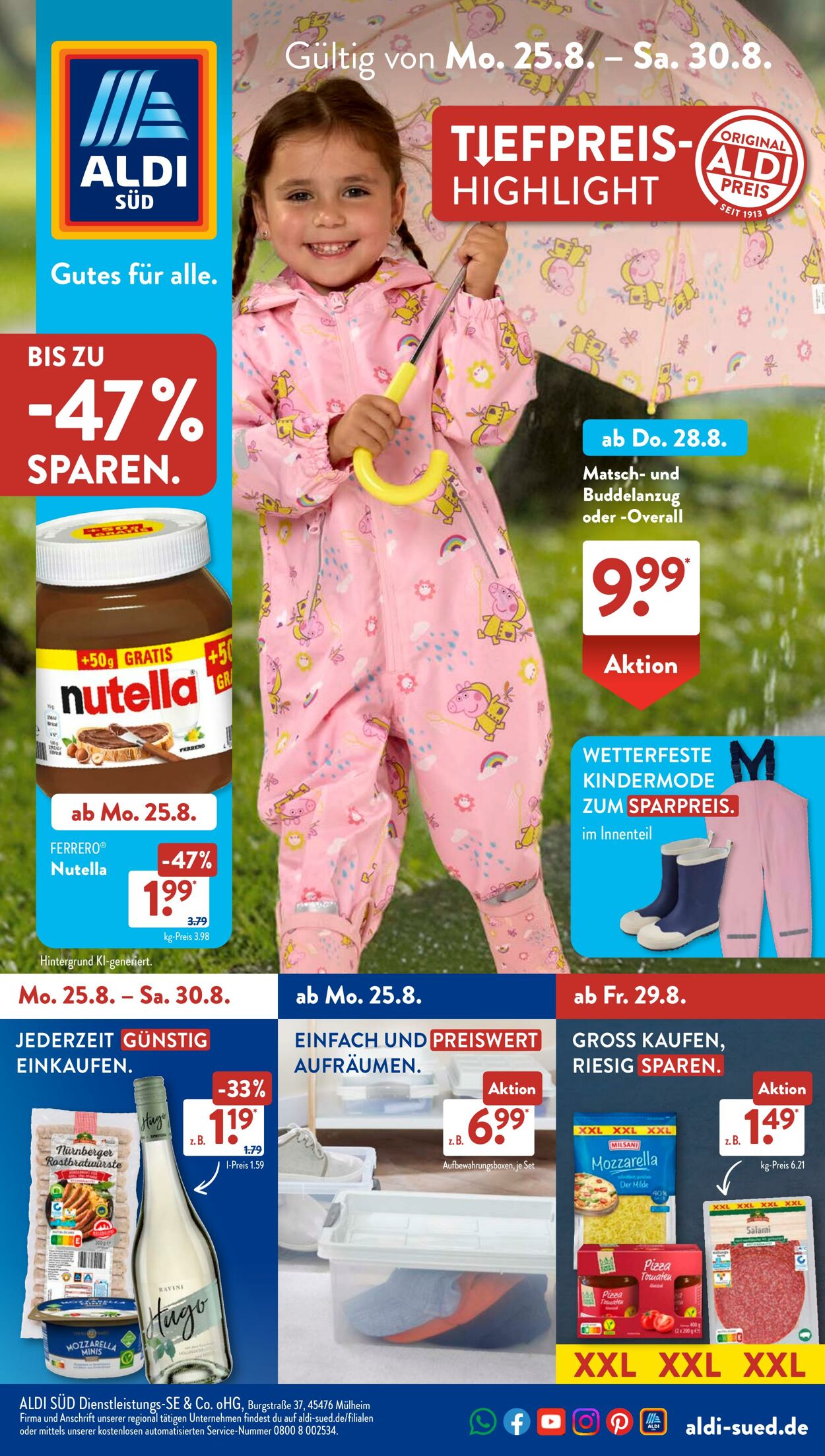 Prospekt ALDI SÜD 25.08.2025 - 01.09.2025