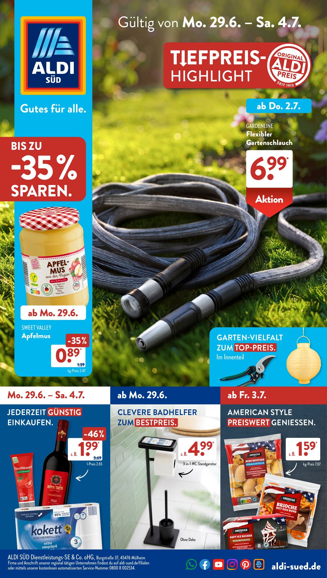 Prospekt ALDI SÜD - ALDI SÜD Prospekt: aktuelle Angebote - Seite 1 28 Jun, 2026 - 6 Jul, 2026