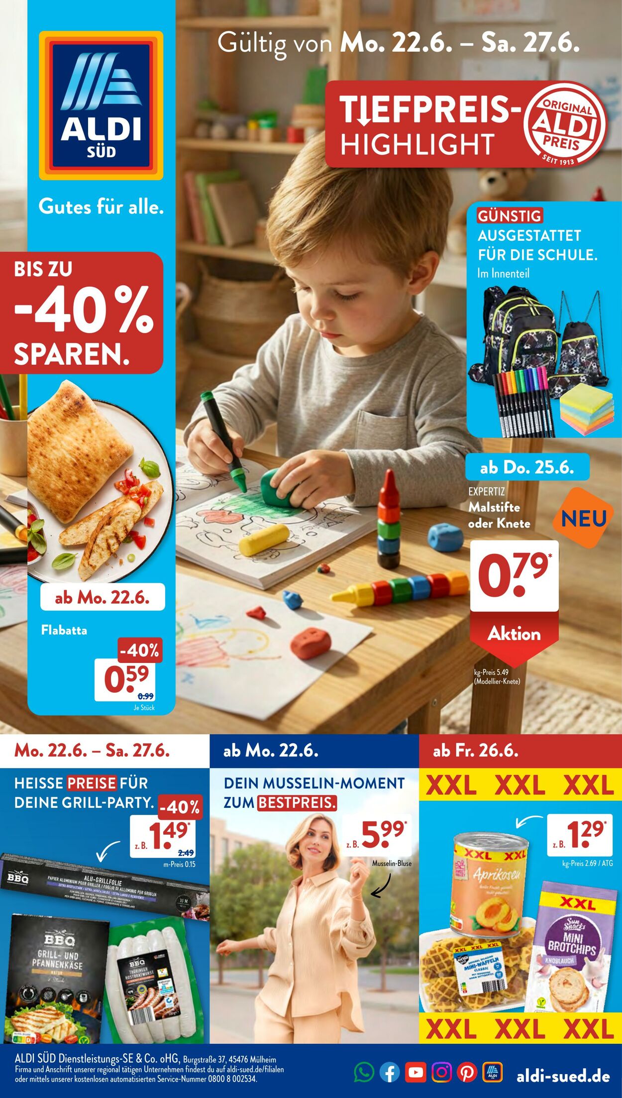 Prospekt ALDI SÜD - ALDI SÜD Prospekt: aktuelle Angebote - Seite 1 14 Jun, 2026 - 22 Jun, 2026