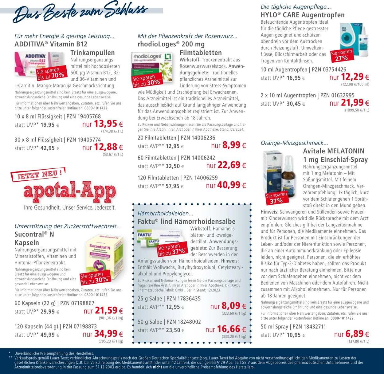 Prospekt Apotal 09.12.2025 - 23.12.2025