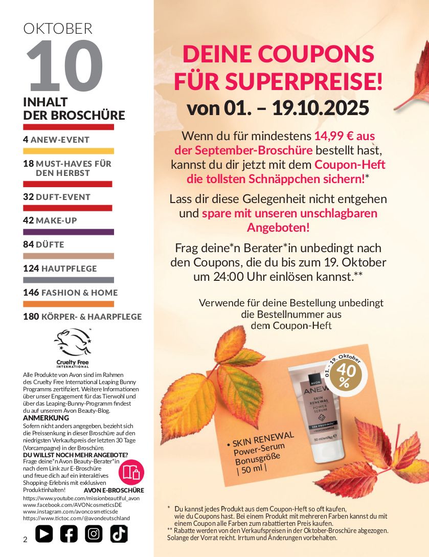 Prospekt Avon 02.10.2025 - 16.10.2025