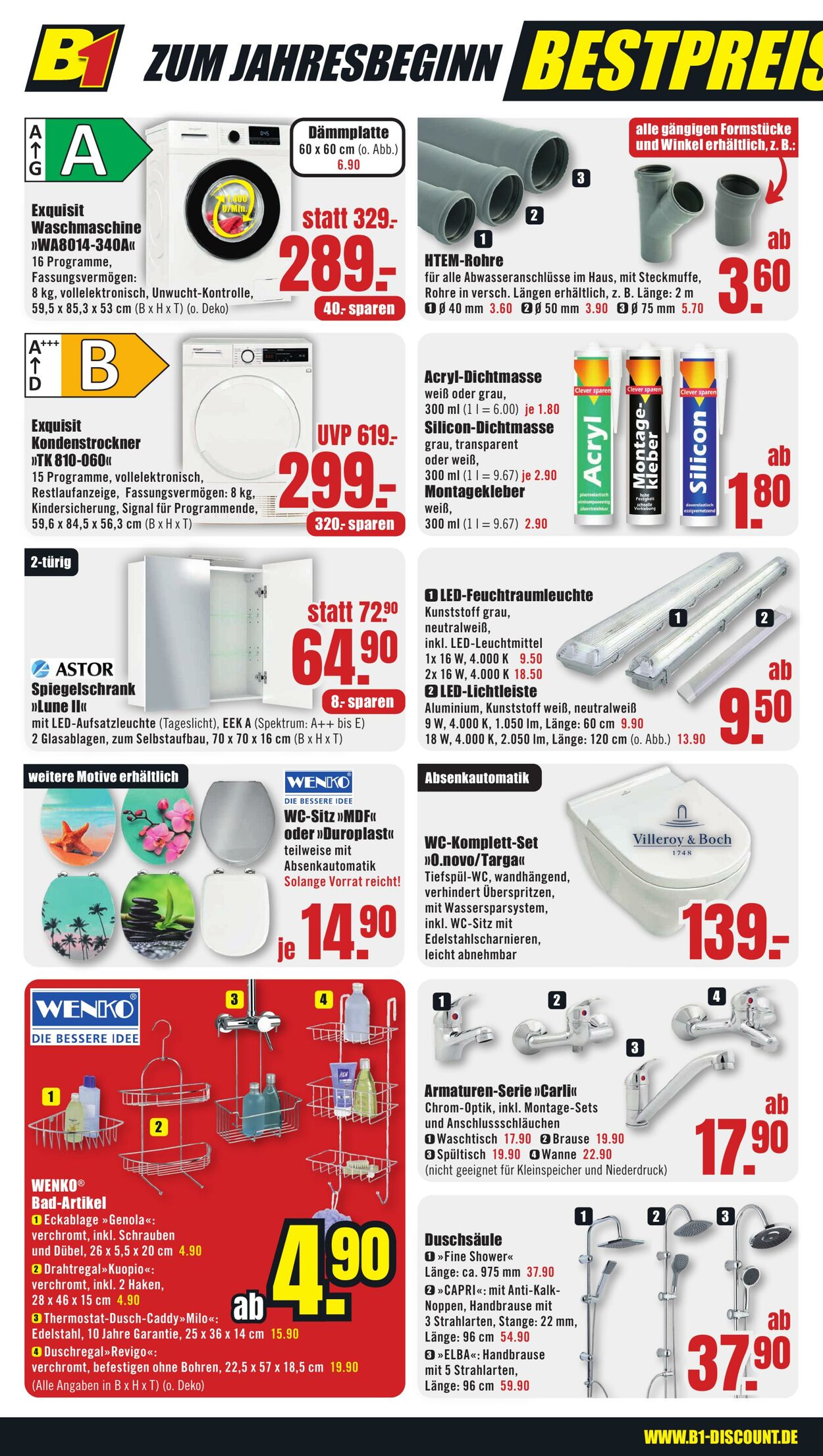 Prospekt B1 Discount Baumarkt 28.12.2024 - 03.01.2025