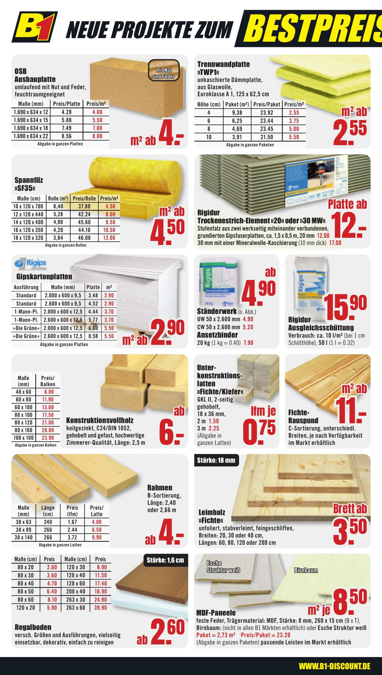 Prospekt B1 Discount Baumarkt 02.11.2024 - 08.11.2024