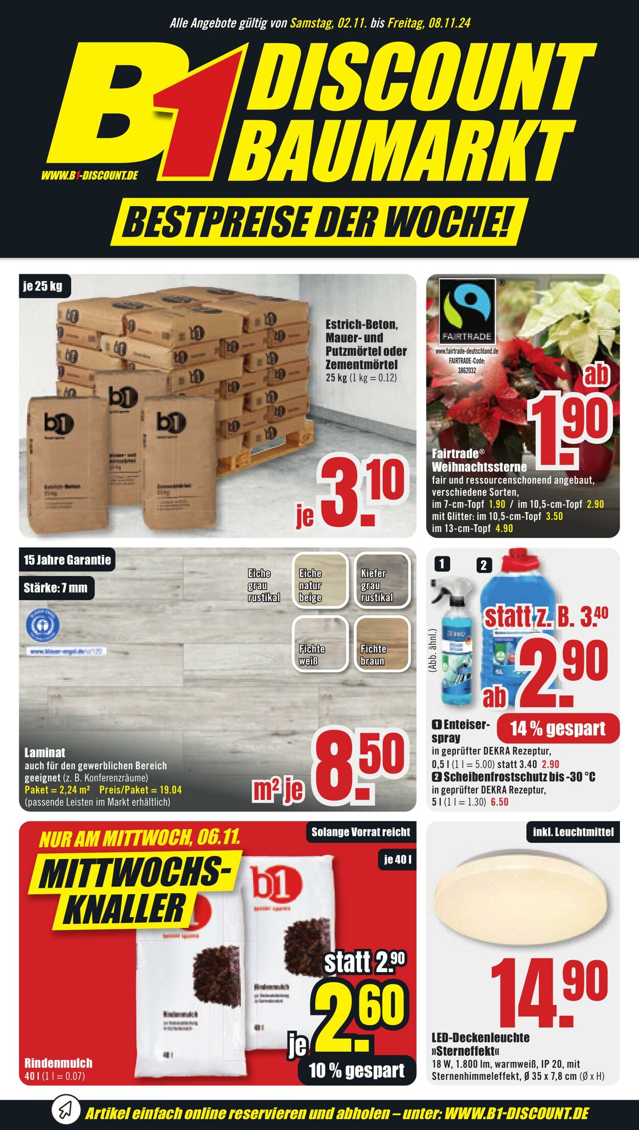 Prospekt B1 Discount Baumarkt 02.11.2024 - 08.11.2024