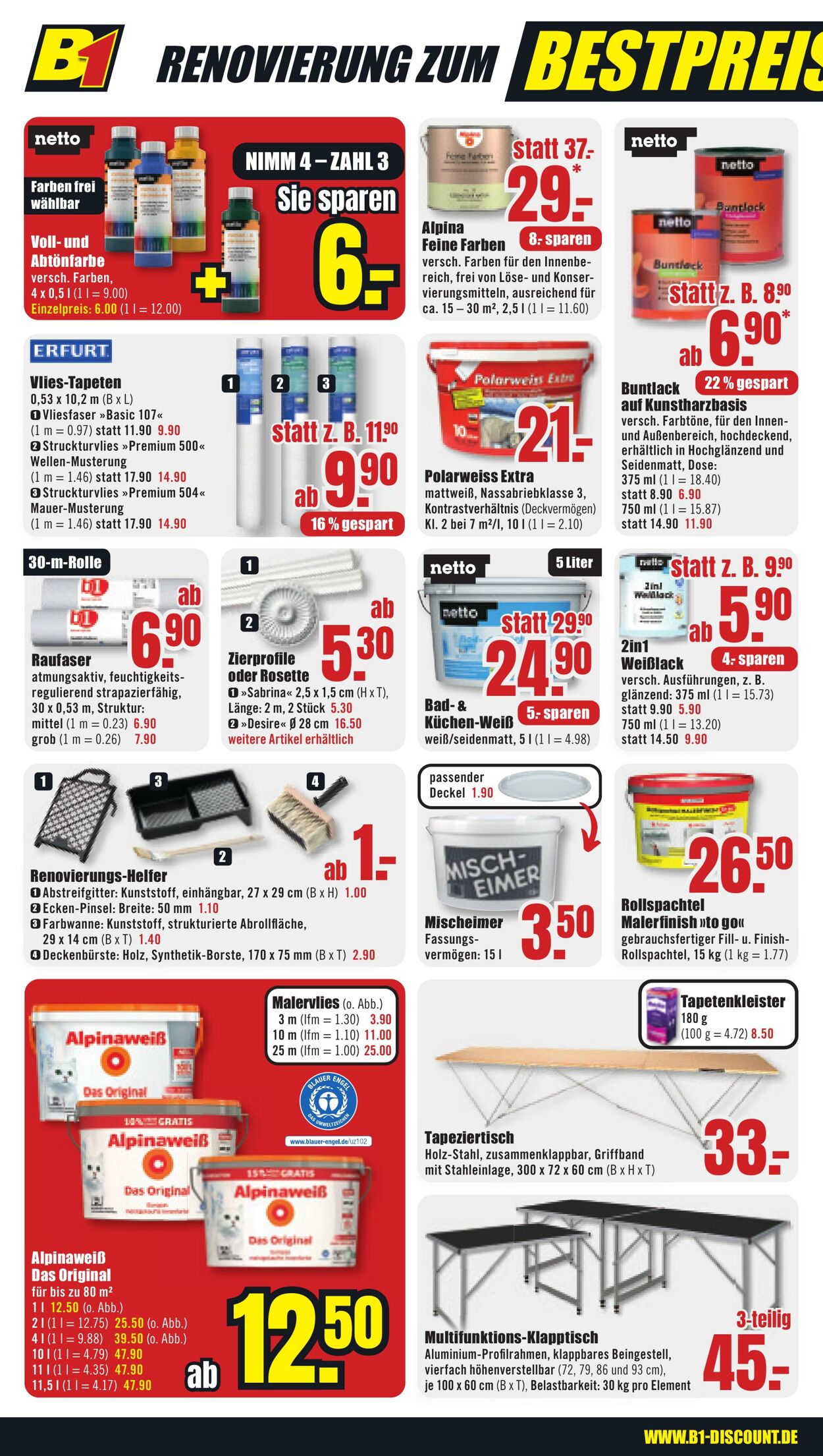 Prospekt B1 Discount Baumarkt 02.11.2024 - 08.11.2024