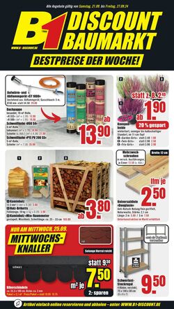 Prospekt B1 Discount Baumarkt 02.09.2023 - 08.09.2023