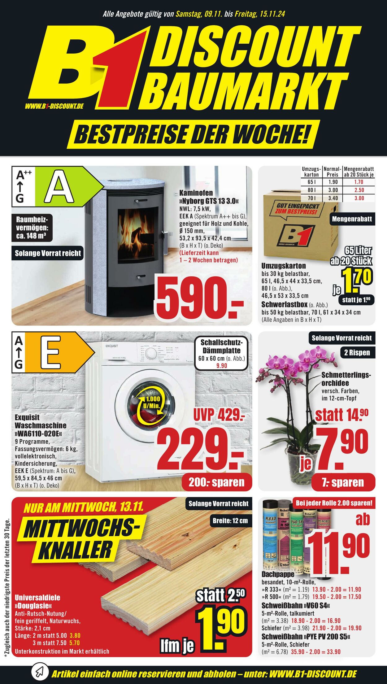 Prospekt B1 Discount Baumarkt 09.11.2024 - 15.11.2024