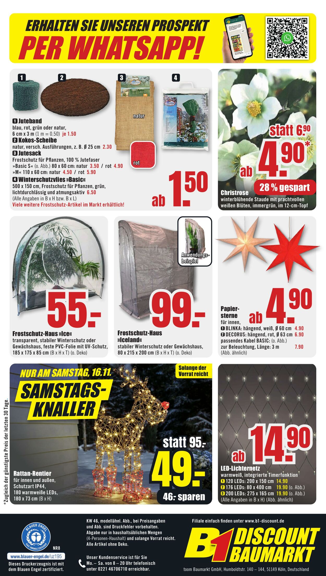 Prospekt B1 Discount Baumarkt 09.11.2024 - 15.11.2024