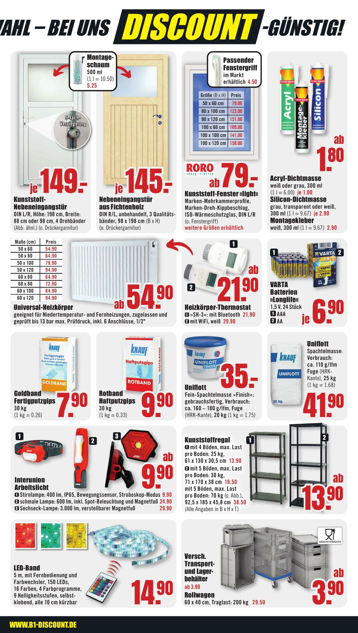 Prospekt B1 Discount Baumarkt 05.10.2024 - 11.10.2024