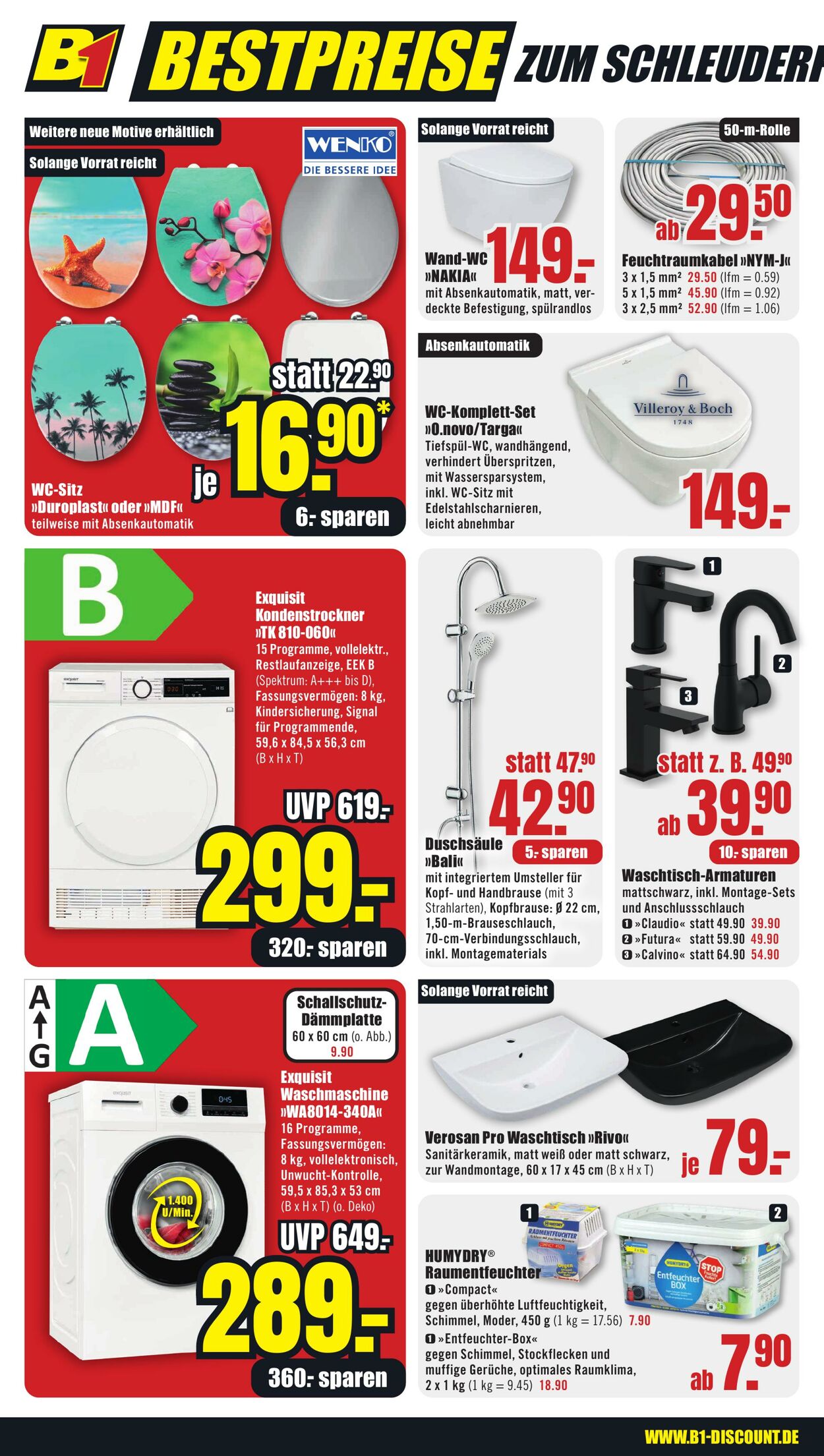 Prospekt B1 Discount Baumarkt 05.10.2024 - 11.10.2024