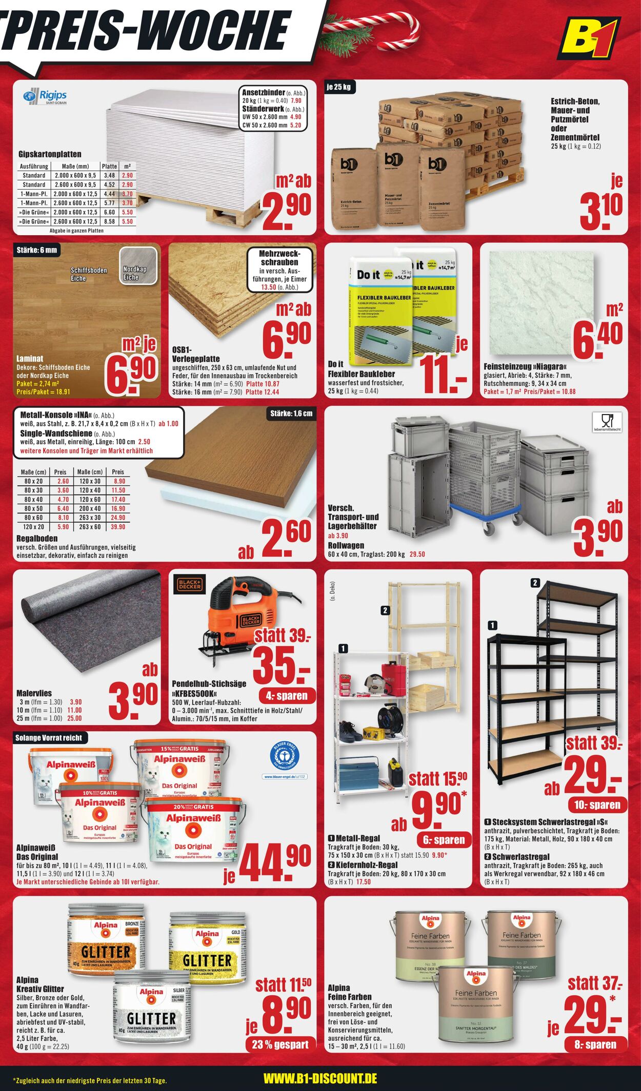 Prospekt B1 Discount Baumarkt 30.11.2024 - 06.12.2024