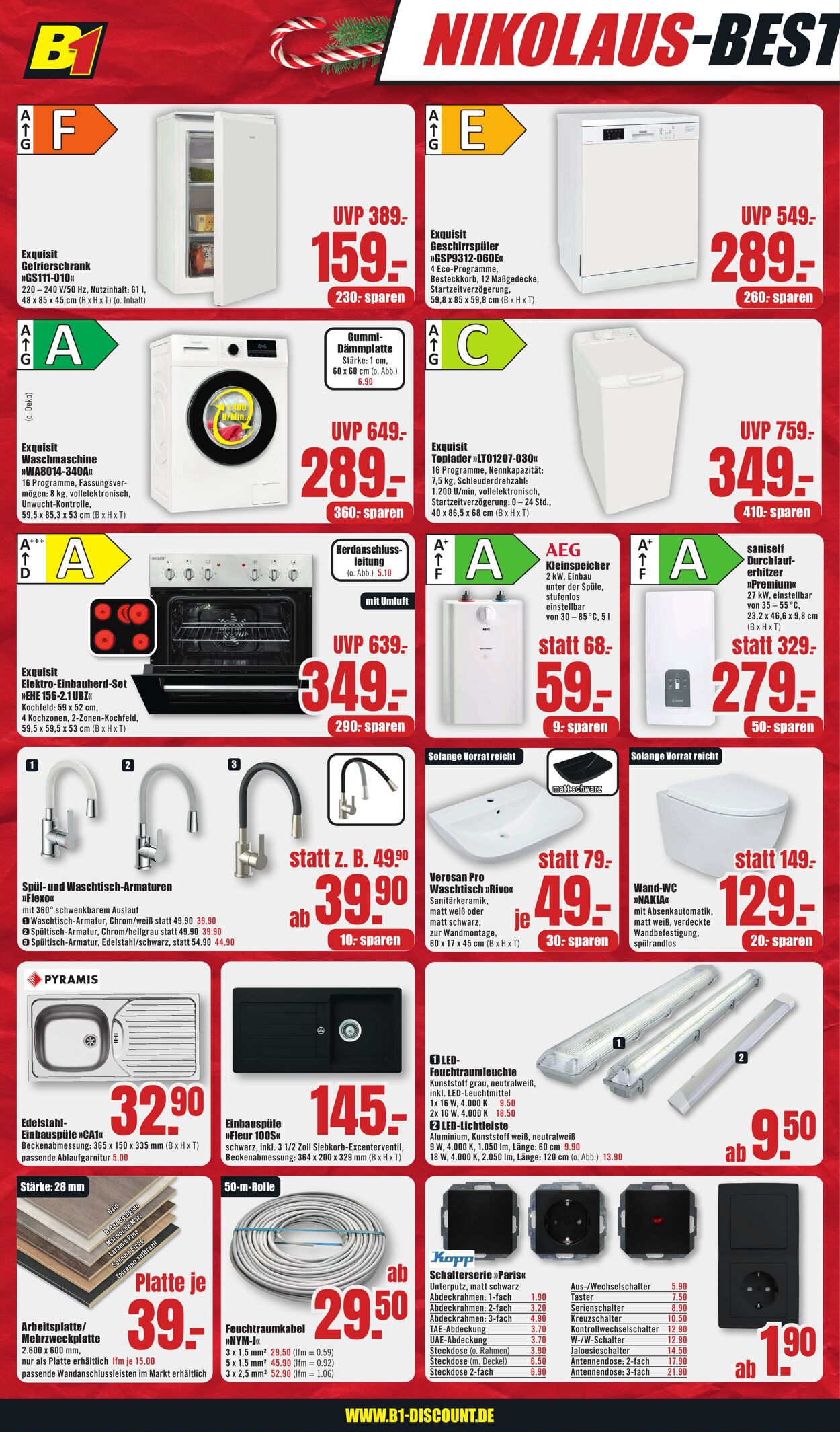 Prospekt B1 Discount Baumarkt 30.11.2024 - 06.12.2024