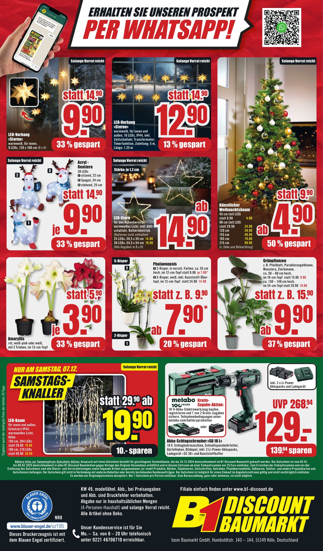 Prospekt B1 Discount Baumarkt 30.11.2024 - 06.12.2024