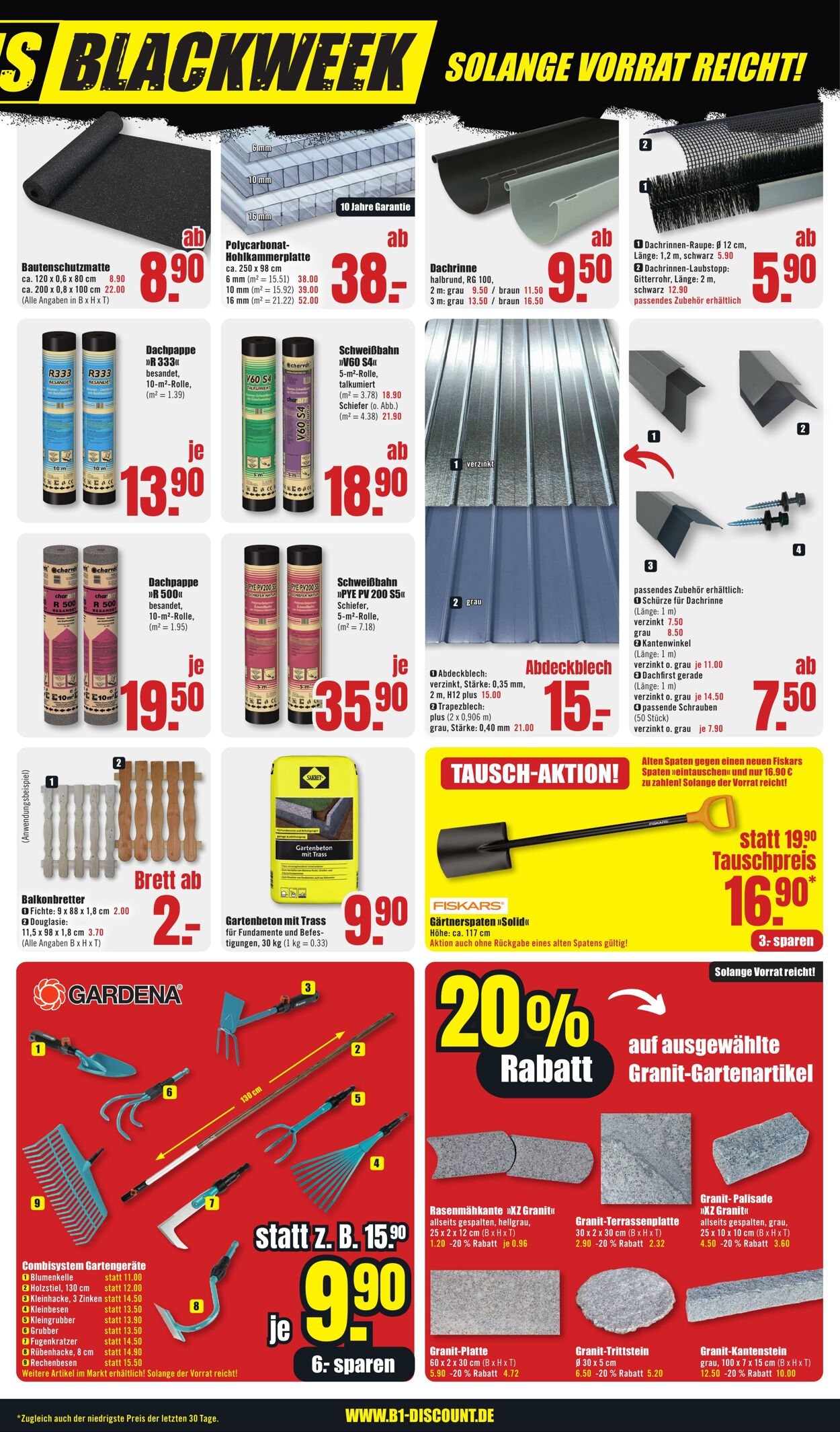 Prospekt B1 Discount Baumarkt 01.10.2024 - 04.10.2024