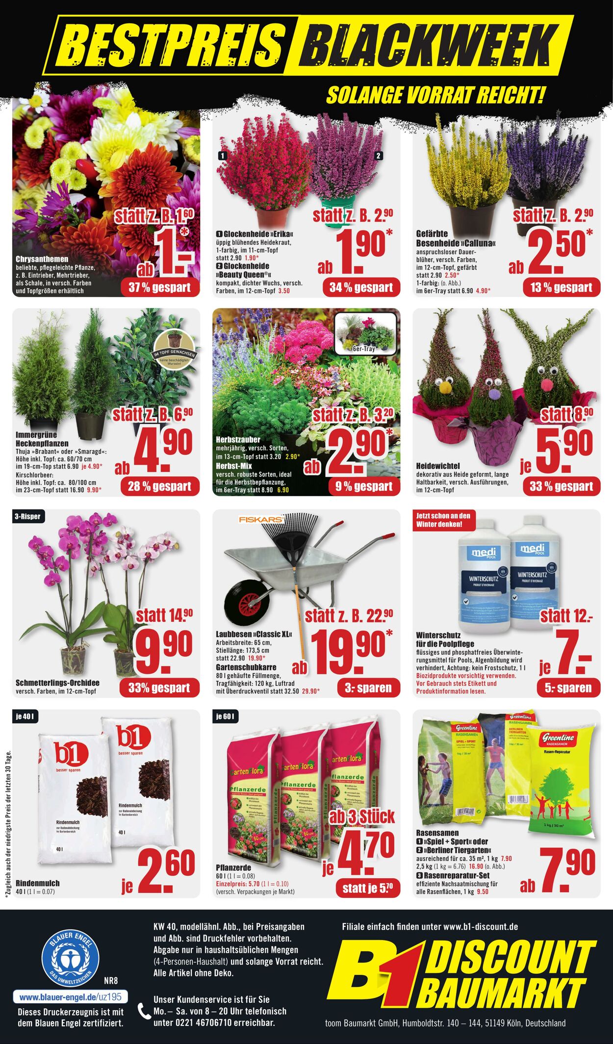 Prospekt B1 Discount Baumarkt 01.10.2024 - 04.10.2024