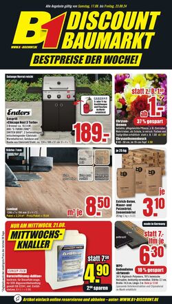 Prospekt B1 Discount Baumarkt 21.09.2024 - 27.09.2024