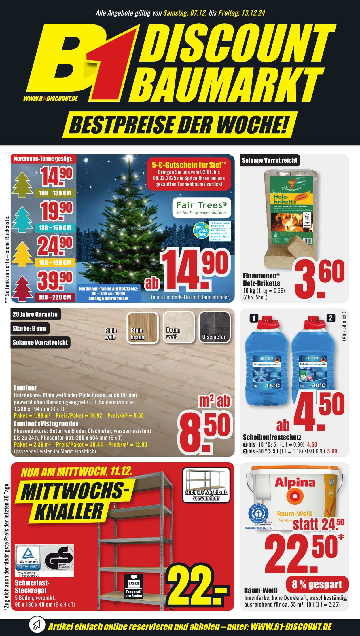 Prospekt B1 Discount Baumarkt 07.12.2024 - 13.12.2024