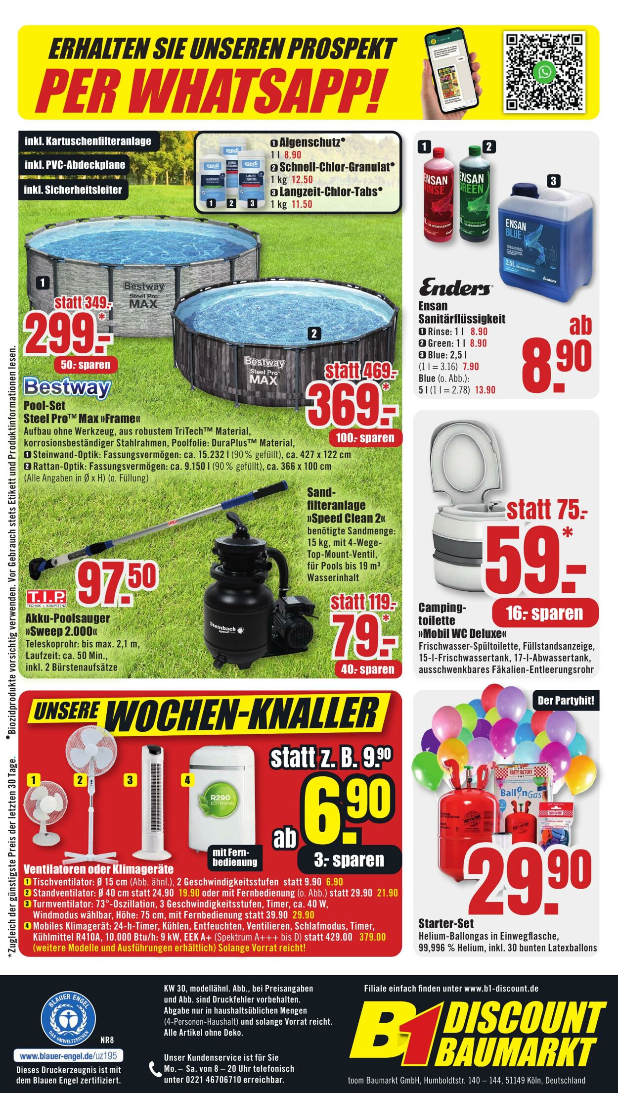 Prospekt B1 Discount Baumarkt 20.07.2024 - 26.07.2024