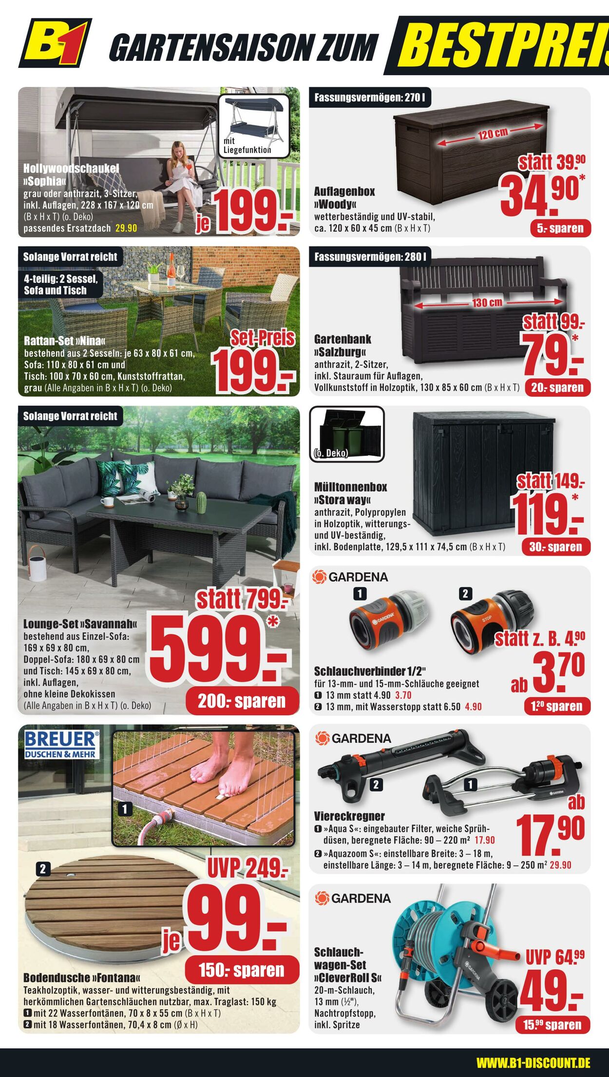 Prospekt B1 Discount Baumarkt 20.07.2024 - 26.07.2024