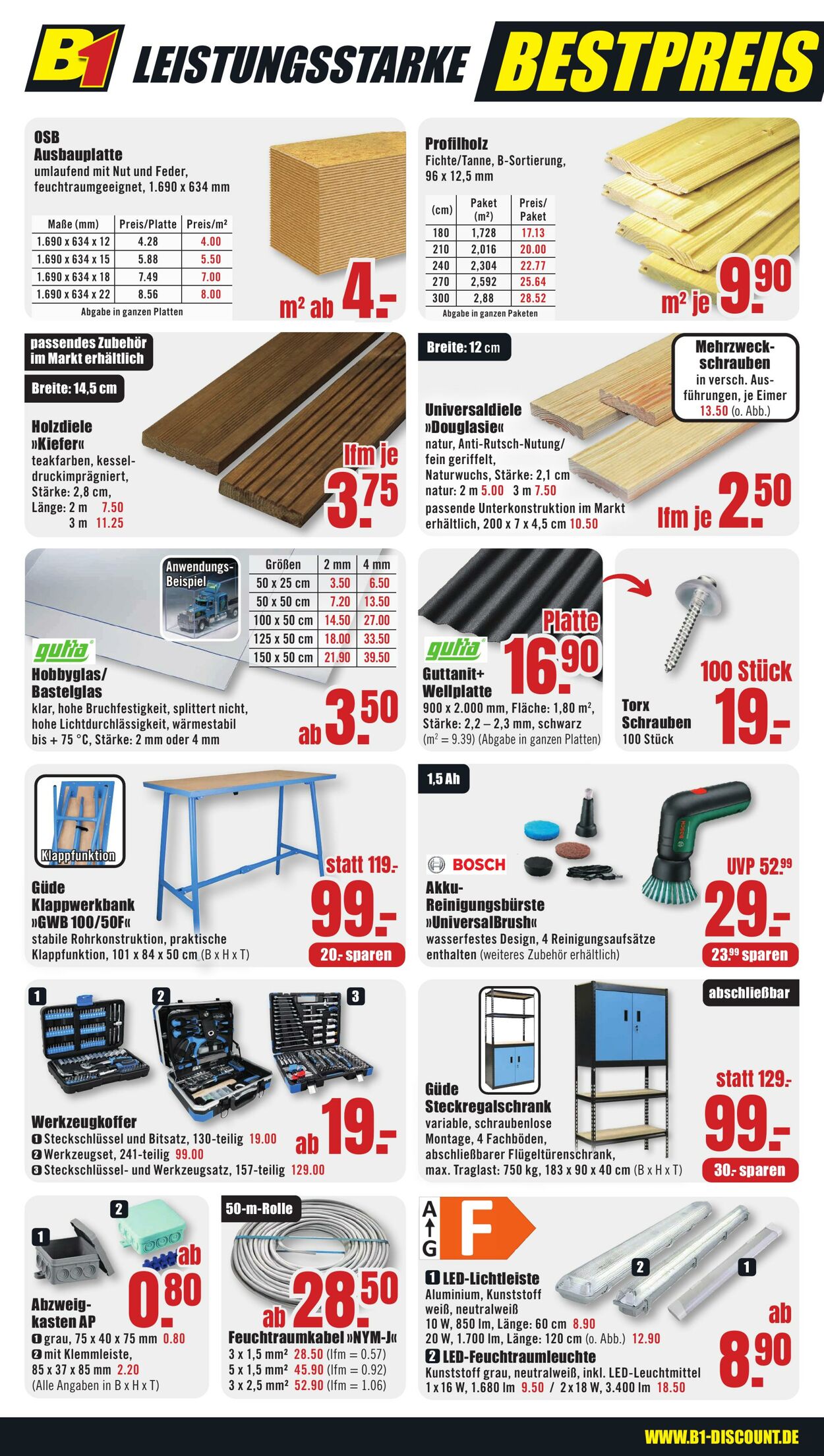 Prospekt B1 Discount Baumarkt 27.07.2024 - 02.08.2024