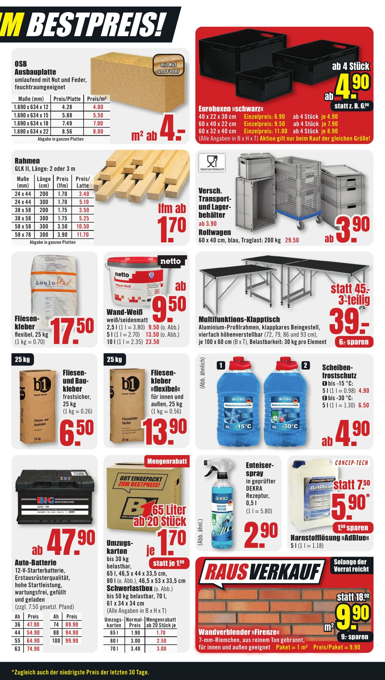 Prospekt B1 Discount Baumarkt 11.01.2025 - 17.01.2025