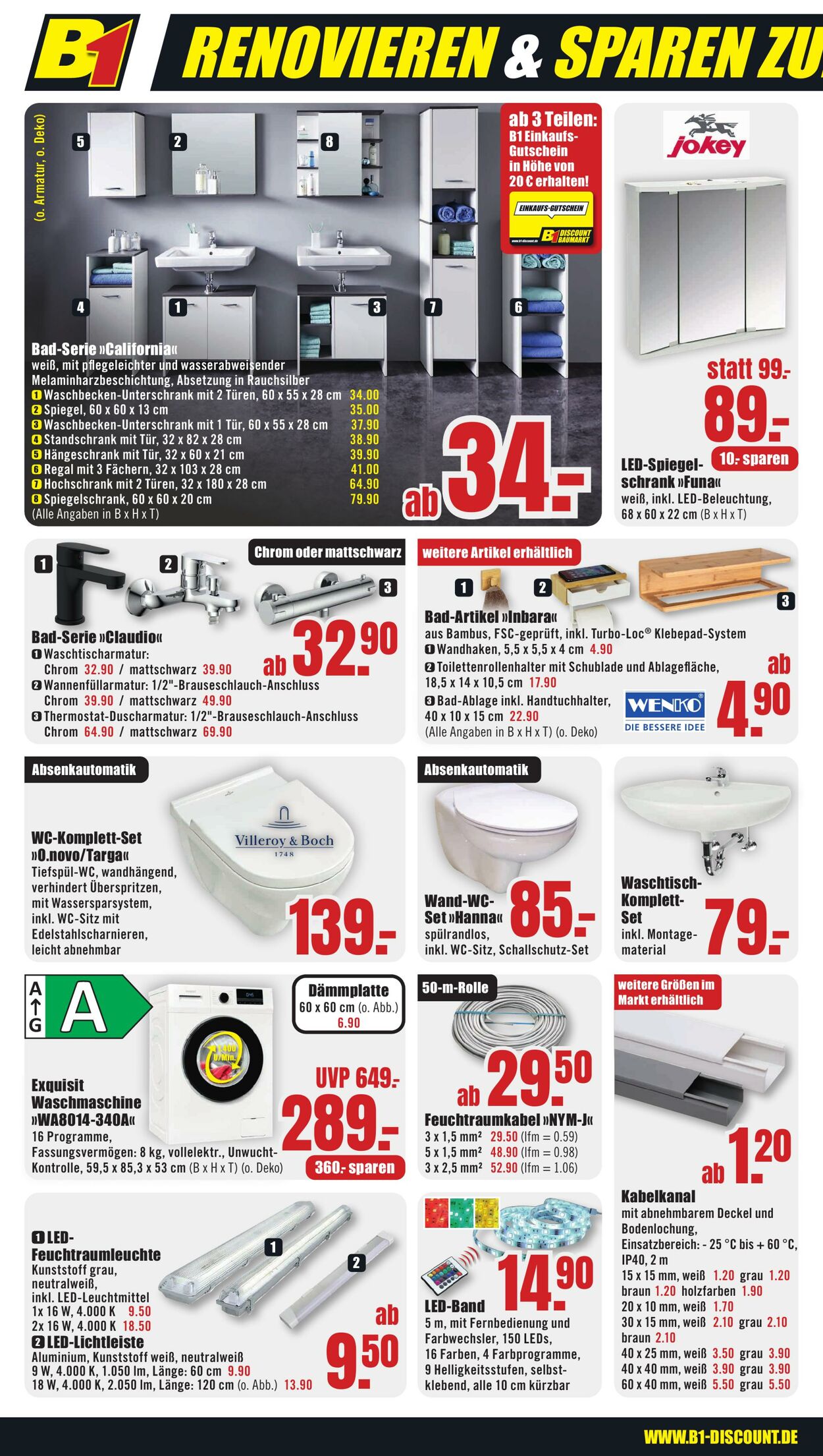 Prospekt B1 Discount Baumarkt 11.01.2025 - 17.01.2025