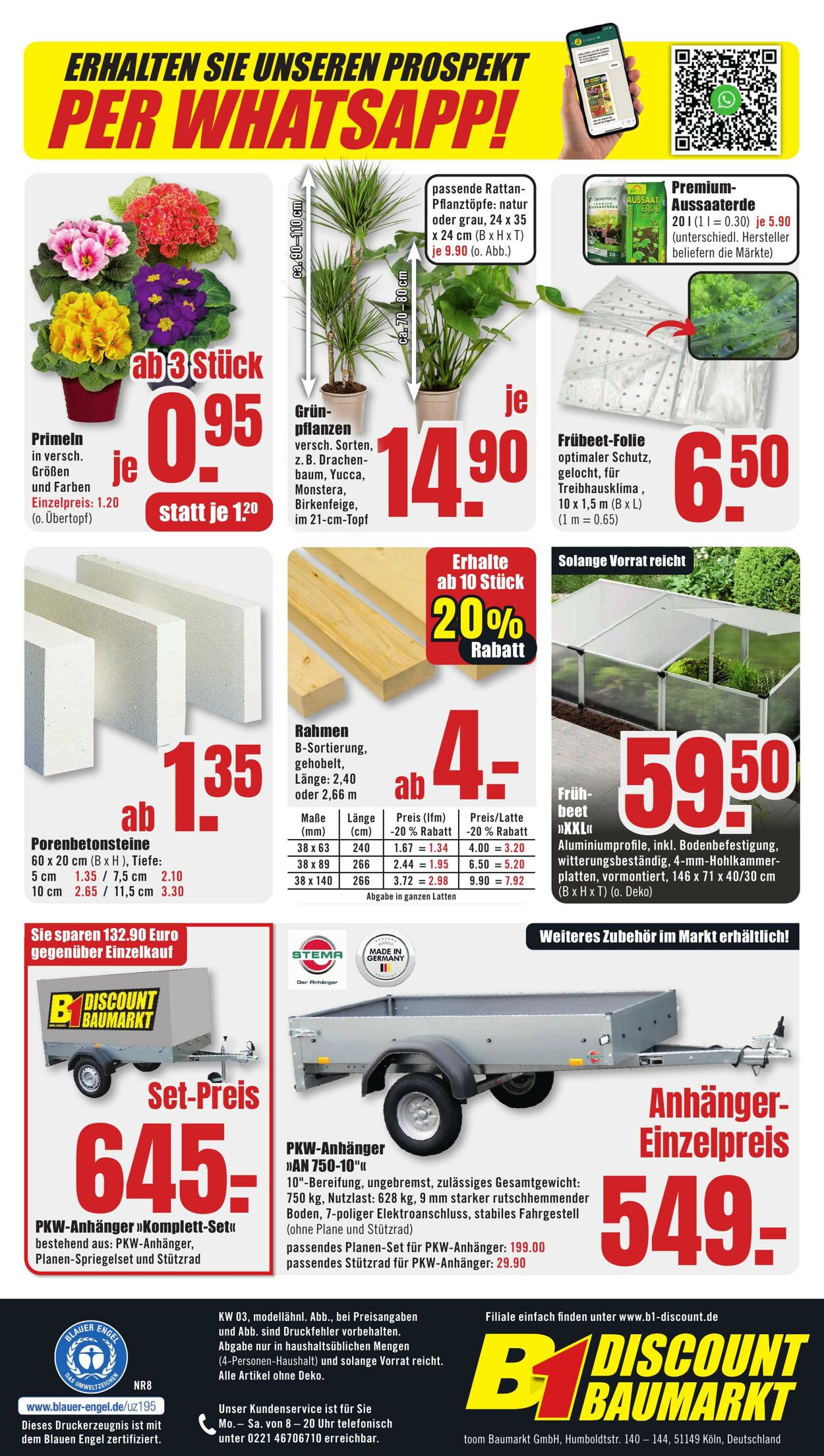 Prospekt B1 Discount Baumarkt 11.01.2025 - 17.01.2025