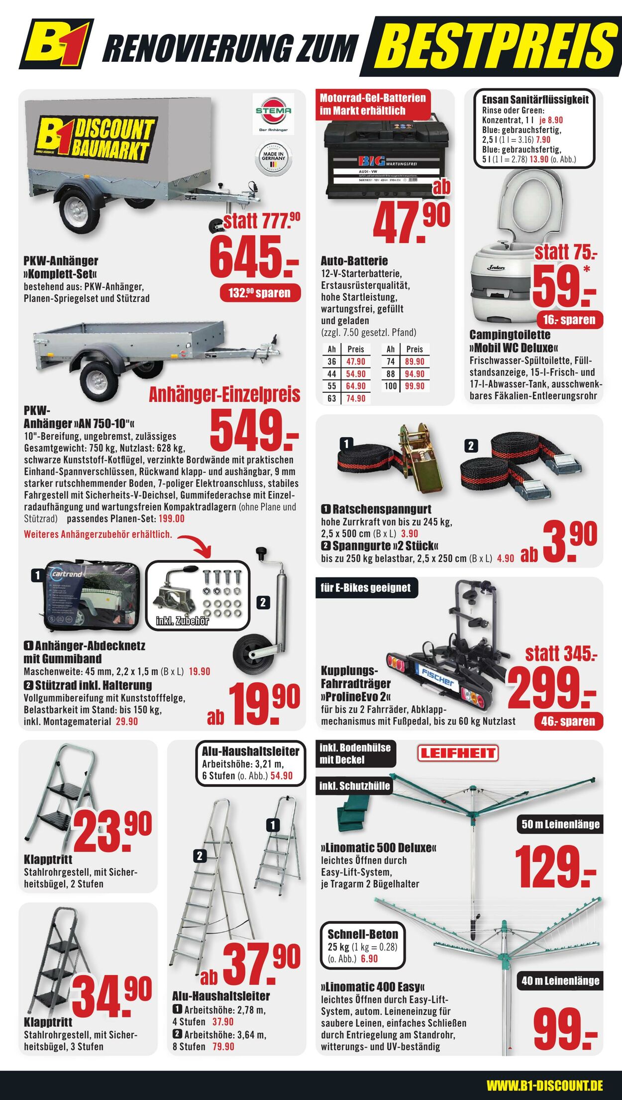 Prospekt B1 Discount Baumarkt 29.06.2024 - 05.07.2024