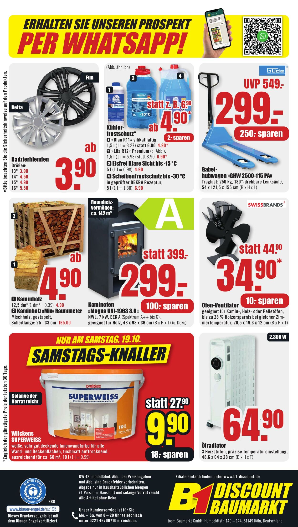 Prospekt B1 Discount Baumarkt 12.10.2024 - 18.10.2024