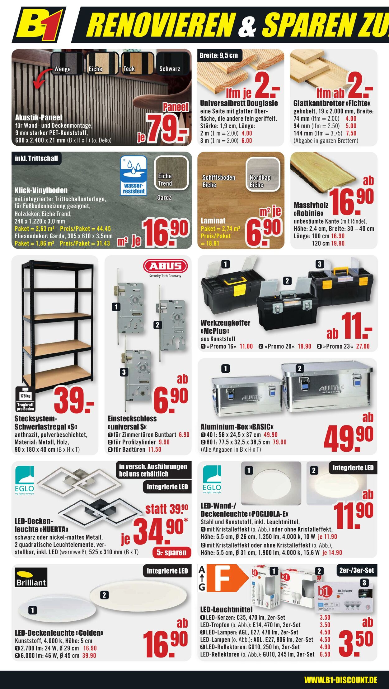 Prospekt B1 Discount Baumarkt 12.10.2024 - 18.10.2024