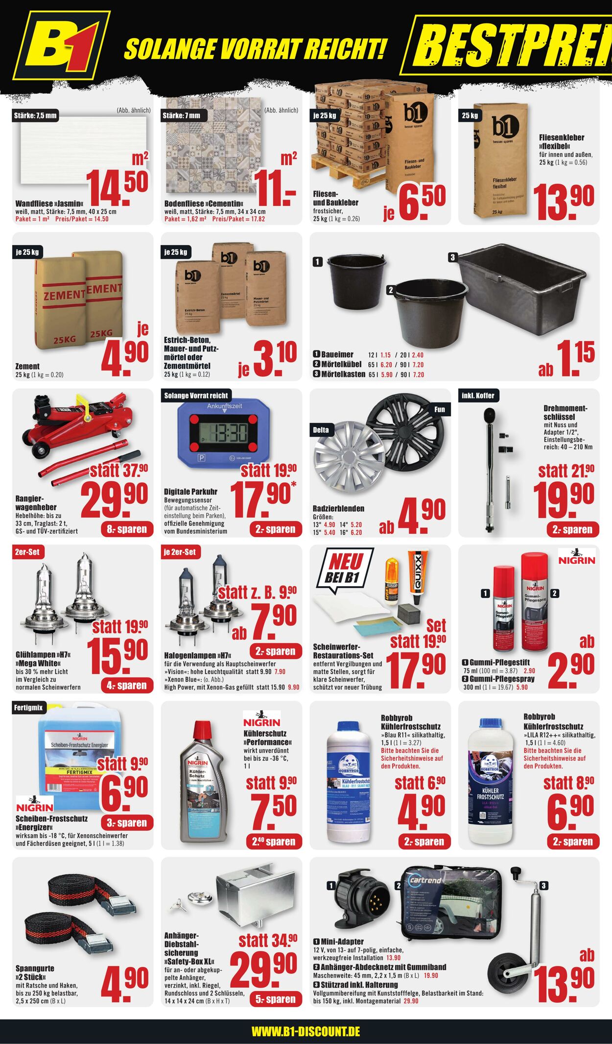 Prospekt B1 Discount Baumarkt 21.09.2024 - 27.09.2024