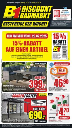 Prospekt B1 Discount Baumarkt 07.12.2024 - 13.12.2024